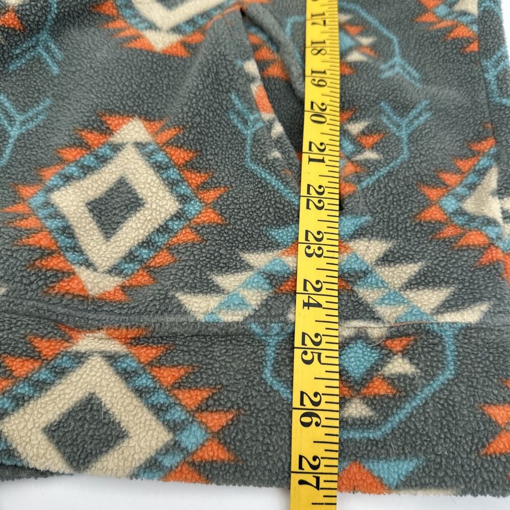 Free Nature Aztec Fleece Quarter Zip Drawstring Hoodie Mens Medium Southwest - Picture 5 of 7